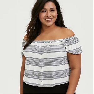 Torrid Super Soft Off Shoulder Crop Top